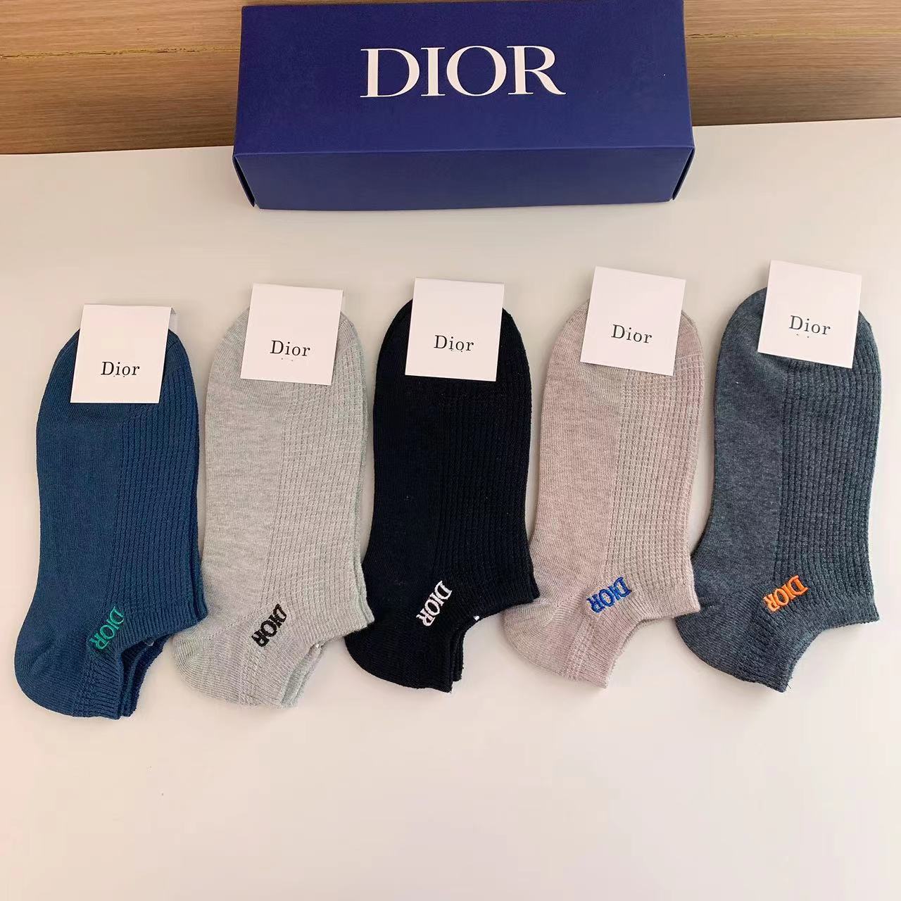 配包装一盒5双Dior迪奥新款男款小