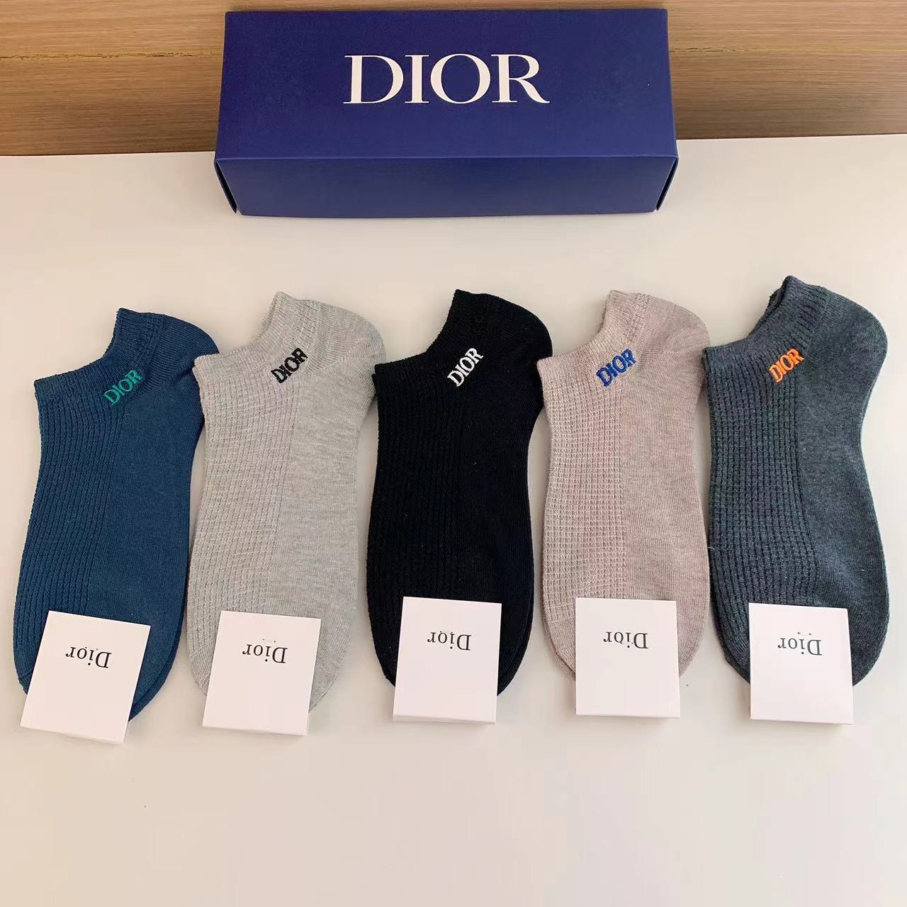 配包装一盒5双Dior迪奥新款男款小