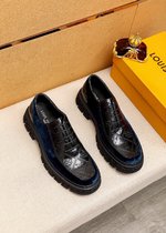 [LV] Cowhide lining LV's new men's casual business leather shoes are copied from the original offici