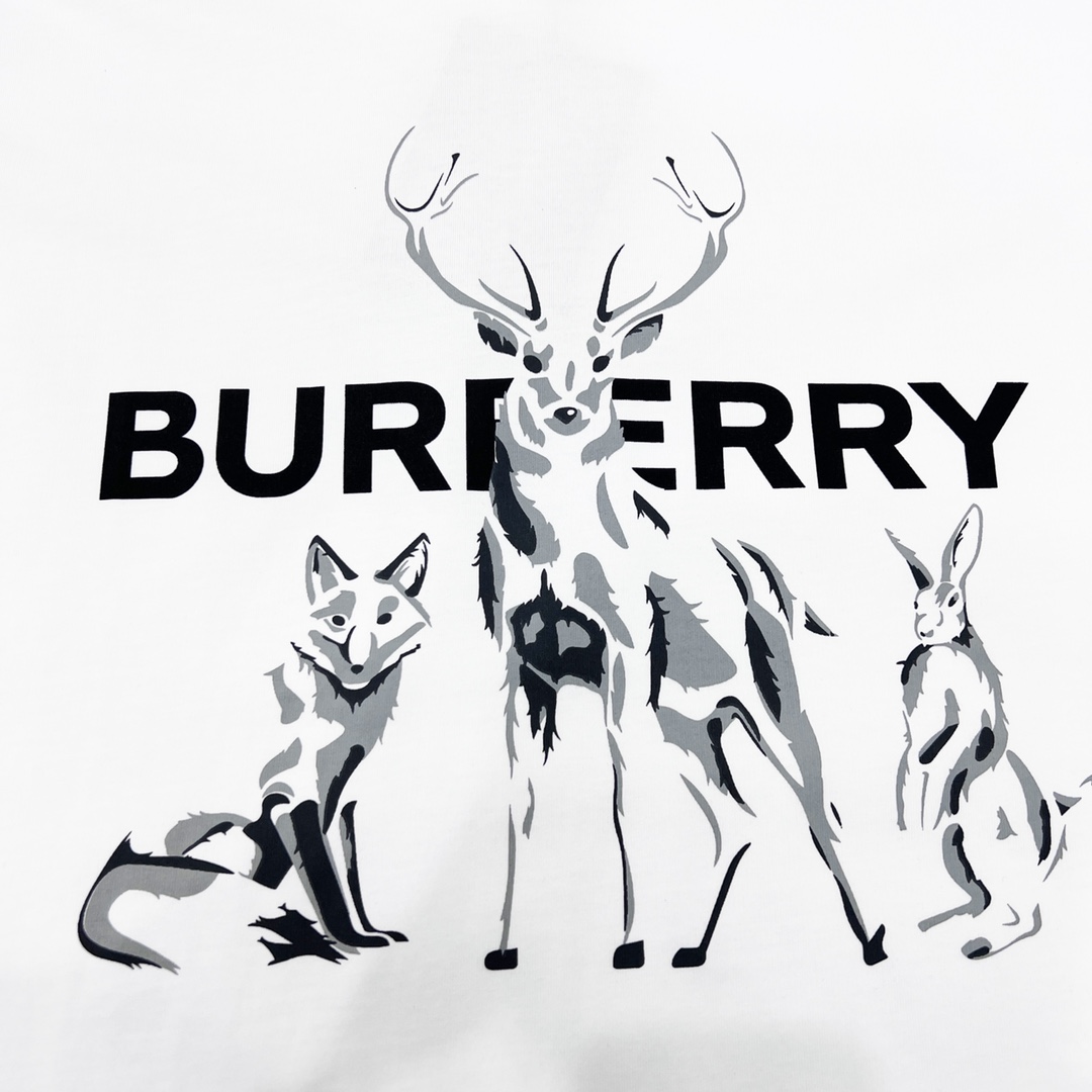 Burberry/巴宝莉 23SS 小鹿及logo印花短袖T恤