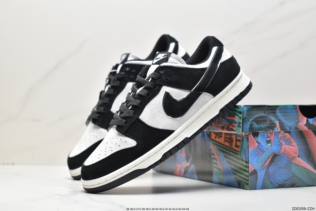 230 Otomo Katsuhiro x 【Nike】 SB Dunk Low”Steamboy OST”扣篮板鞋“麂皮黑白银熊猫”LF0039-988