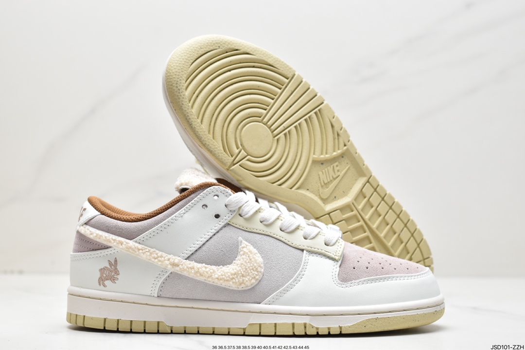 200 Nike SB Dunk Low”Year of the Rabbit”扣篮低帮休板鞋“浅棕米白穗兔” FD4203-211