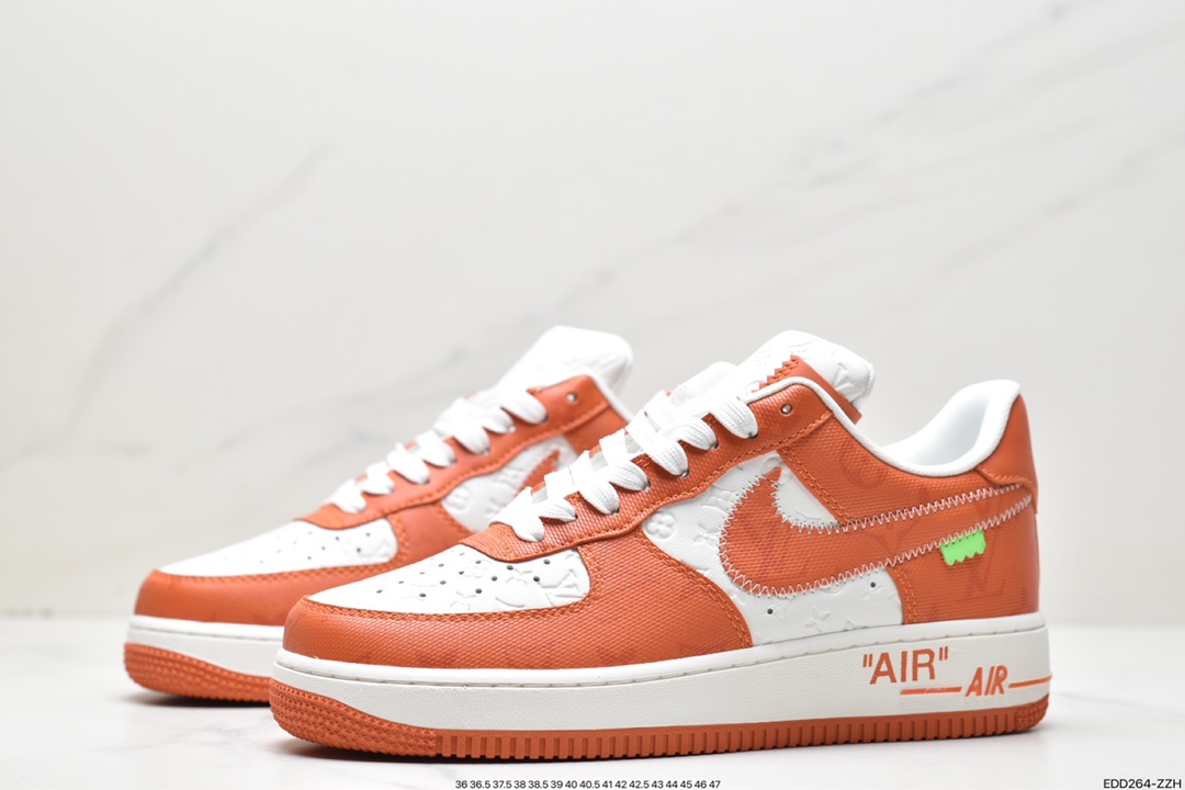 350 LV x Air Force 1 Low 联名白橙印花 MS0232