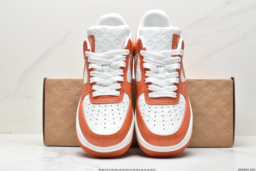 350 LV x Air Force 1 Low 联名白橙印花 MS0232