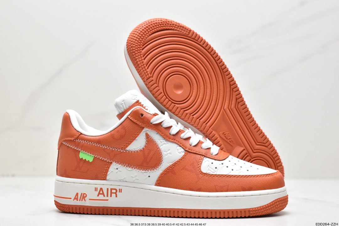 350 LV x Air Force 1 Low 联名白橙印花 MS0232