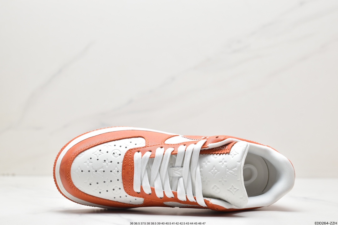 350 LV x Air Force 1 Low 联名白橙印花 MS0232