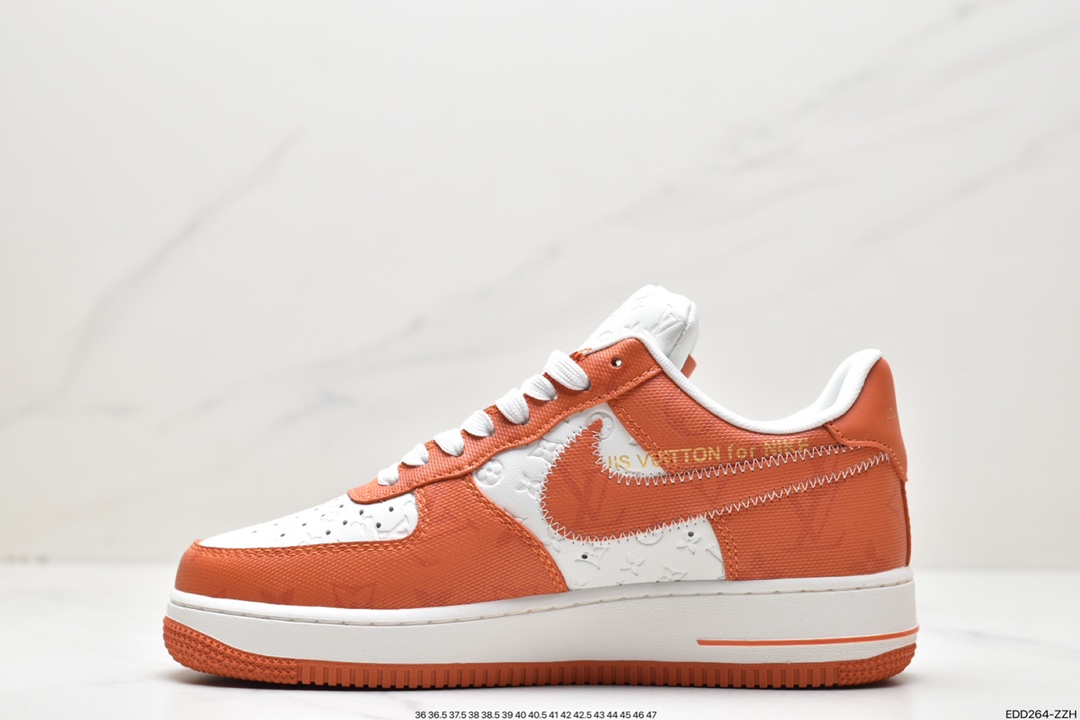 350 LV x Air Force 1 Low 联名白橙印花 MS0232