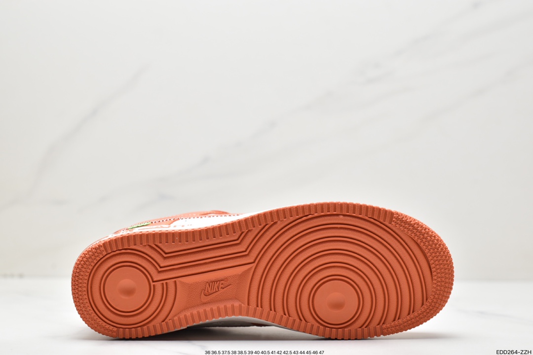 350 LV x Air Force 1 Low 联名白橙印花 MS0232