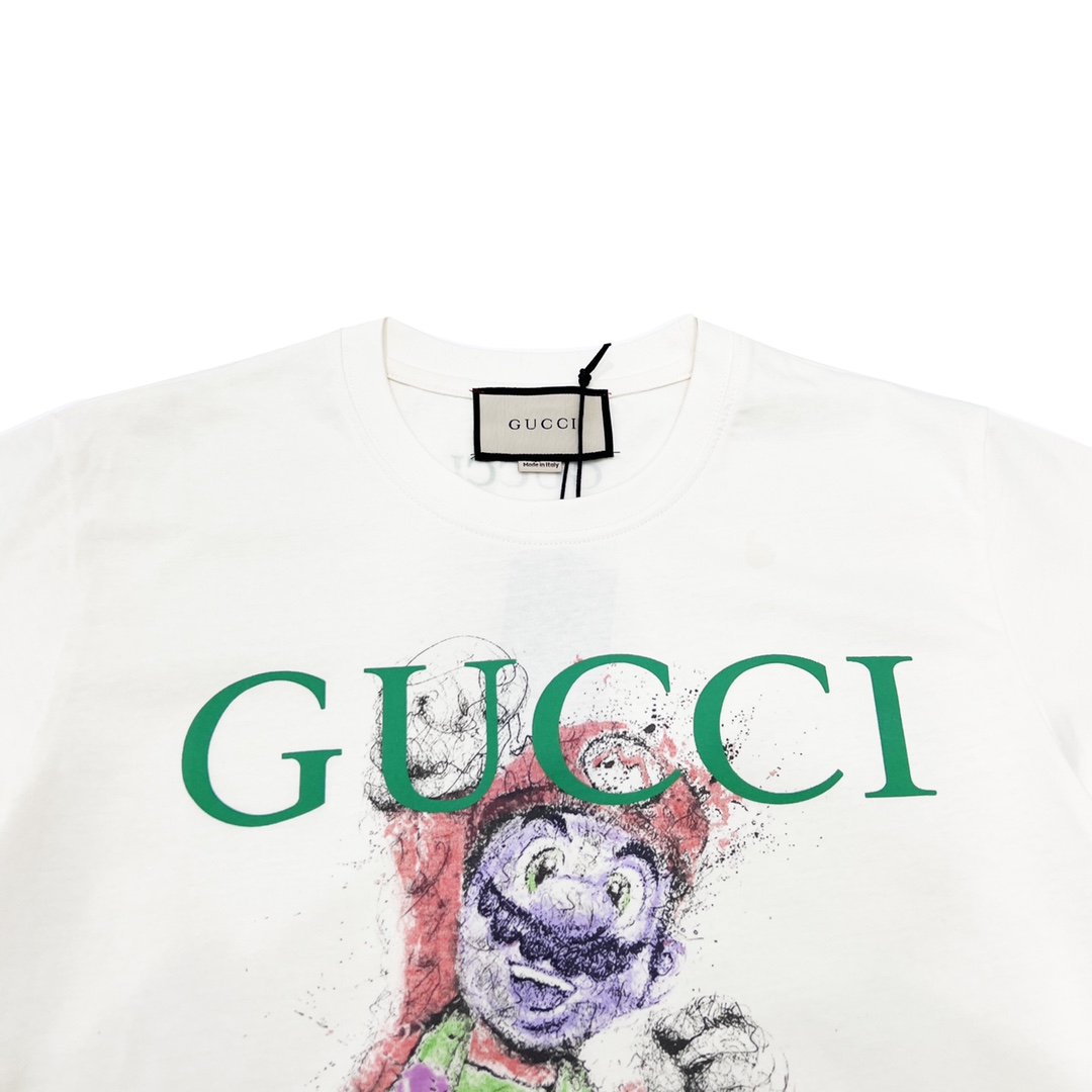 GUCCI/古驰 马里奥印花情侣款短袖TEE 夏装短袖最新限定款