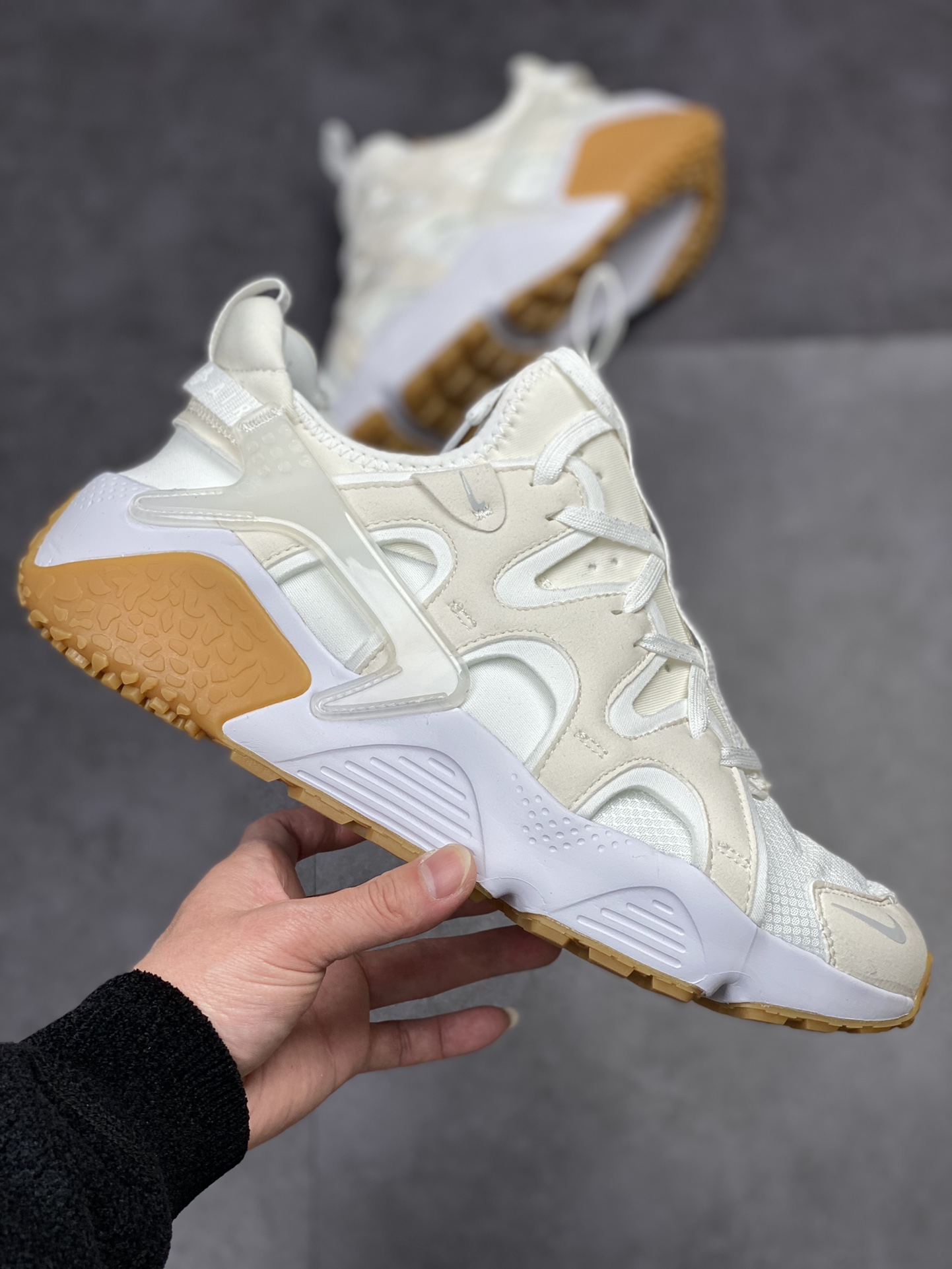 210 Nike Huarache 华莱士 纯原版本 Off-White/Sail 氯丁橡胶运动休闲跑鞋 DQ8031-101