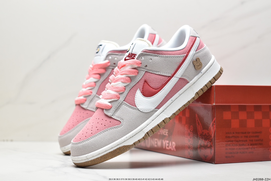 190 SB Dunk Low SE”85 Double Swoosh/Grey/Pink/Rabbit”扣篮系列DO9457-117