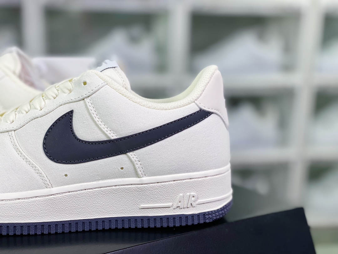 Air Force 1'07 Low QS ”Sail/Dark Grey” Air Force 1 classic low-cut sneakers ”Canvas off-white dark gray hook” DG2296-007