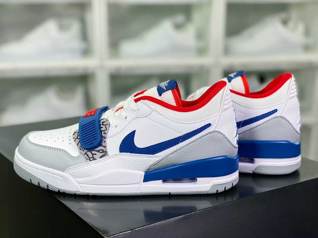 260  Air Jordan Legacy 312 Low”Easter”乔丹最强篮球鞋“白雾灰宝蓝红爆裂纹”CD7069-104