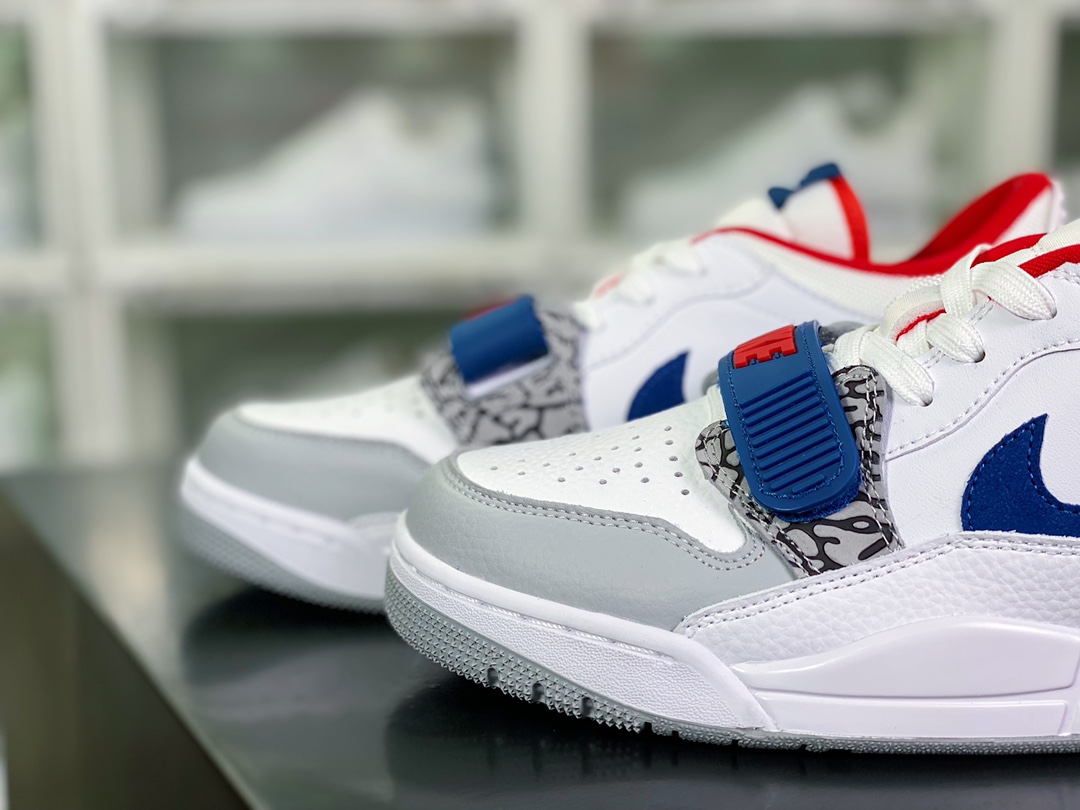260  Air Jordan Legacy 312 Low”Easter”乔丹最强篮球鞋“白雾灰宝蓝红爆裂纹”CD7069-104