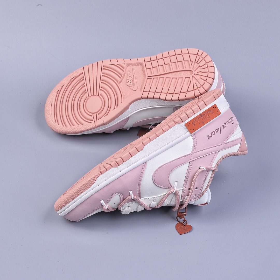 300 Nike Dunk Low ESS 定制版 玫瑰粉 复古甜心低帮休闲板鞋DD1503-118