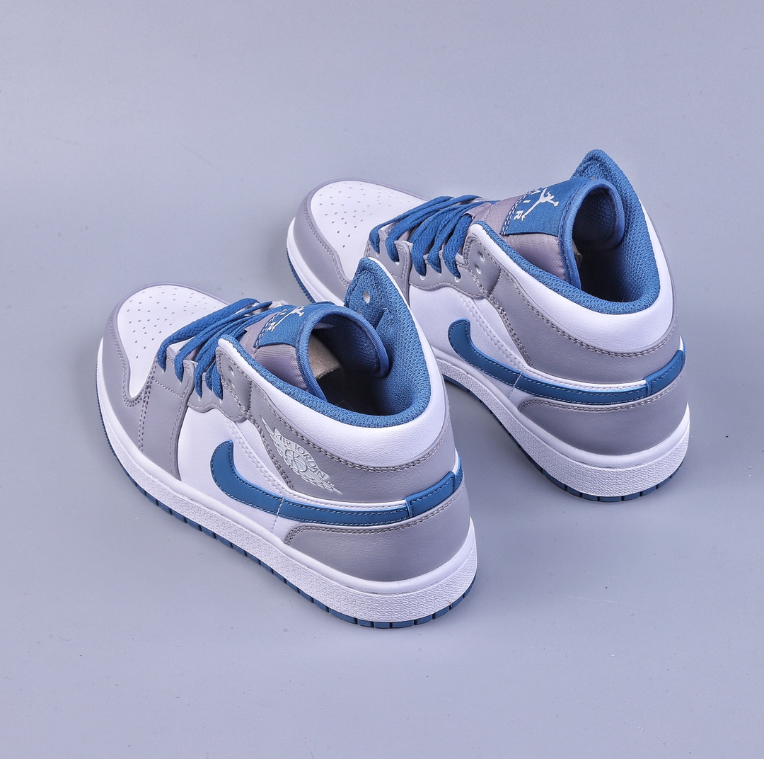 220 Air Jordan 1 Mid ”True Blue” AJ1 乔1真蓝色 中帮篮球鞋 DQ8423-014