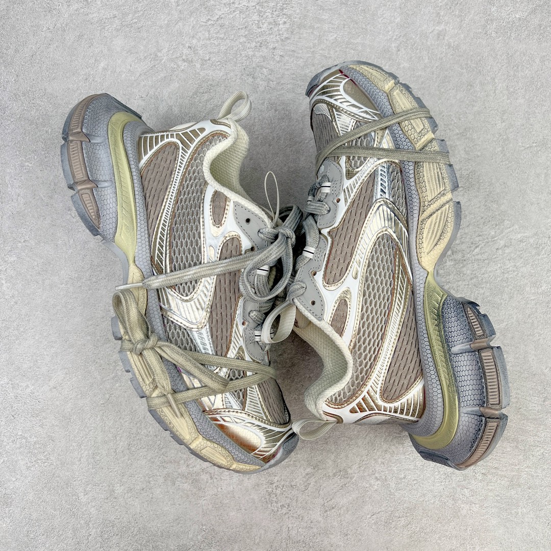 图片[3]-💰350 ＃VG零售版 BALENCIAGA 3XL Sneakers 巴黎世家十代网布系带低帮走秀复古老爹鞋 全套原纸板楦头开发 最原汁原味的灵魂版型 全鞋荧光划线卡点 胶水把控整洁度追求极致完美 每一双都是工艺品 多重QC质检 超越公司货的品控标准 实实在在的免检产品 原盒原配 正确字体电绣 粗细、位置、大小正确 侧边TPU 透气孔匹配意产原版 正确分离大底 TPU软底 原版一致大底LOGO 立体感十足 原厂皮料水洗做旧 采购原厂网纱 不含皮革 网布材料和聚氨酯 磨损效果 鞋头边缘和后帮 Balenciaga 徽标 鞋面和后跟凸印尺码 鞋舌 3XL 橡胶品牌标识和反光细节 鞋帮拉袢和鞋舌拉祥 配反光细节 备用鞋带在鞋履前侧 可在穿着前取下 便于不同造型搭配 正常尺码 尺码：35 36 37 38 39 40 41 42 43 44 45 46 编码：by4936020-运动鞋