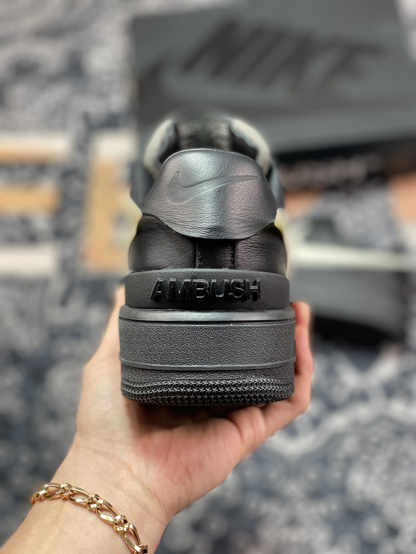 AMBUSH x Nike Air Force 1 Low”Black/White”空军一号板鞋“联名黑白大钩”DV3464-001