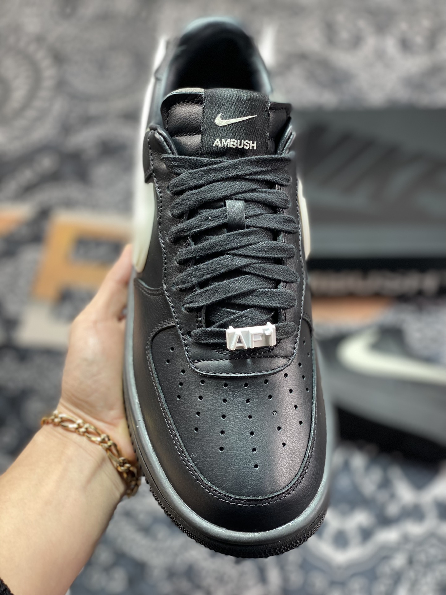 AMBUSH x Nike Air Force 1 Low”Black/White”空军一号板鞋“联名黑白大钩”DV3464-001