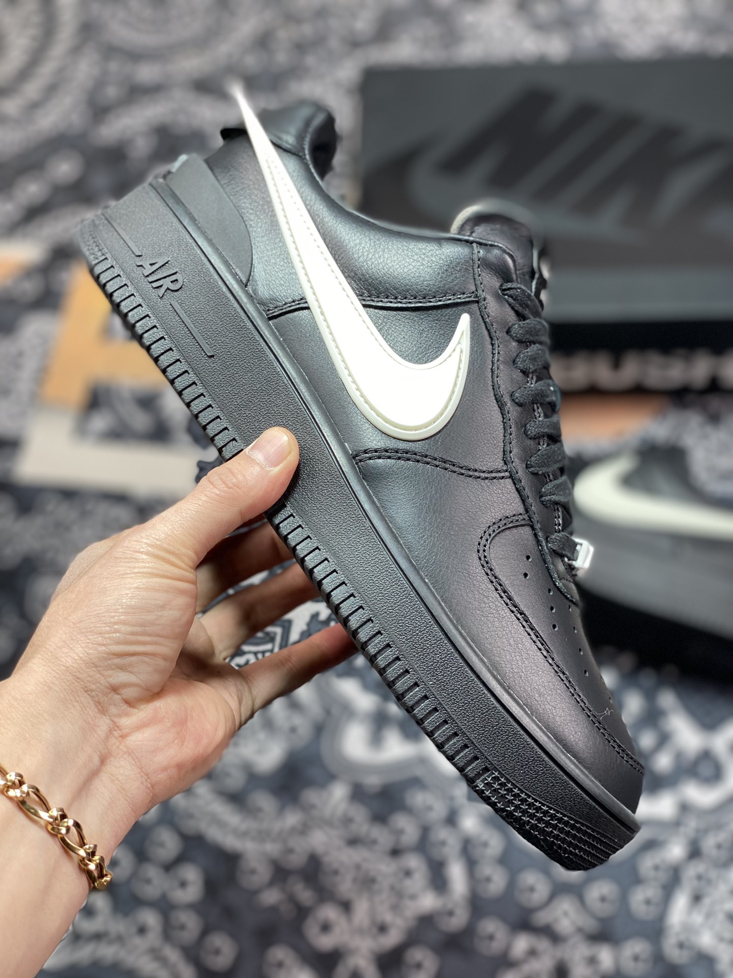 AMBUSH x Nike Air Force 1 Low”Black/White”空军一号板鞋“联名黑白大钩”DV3464-001