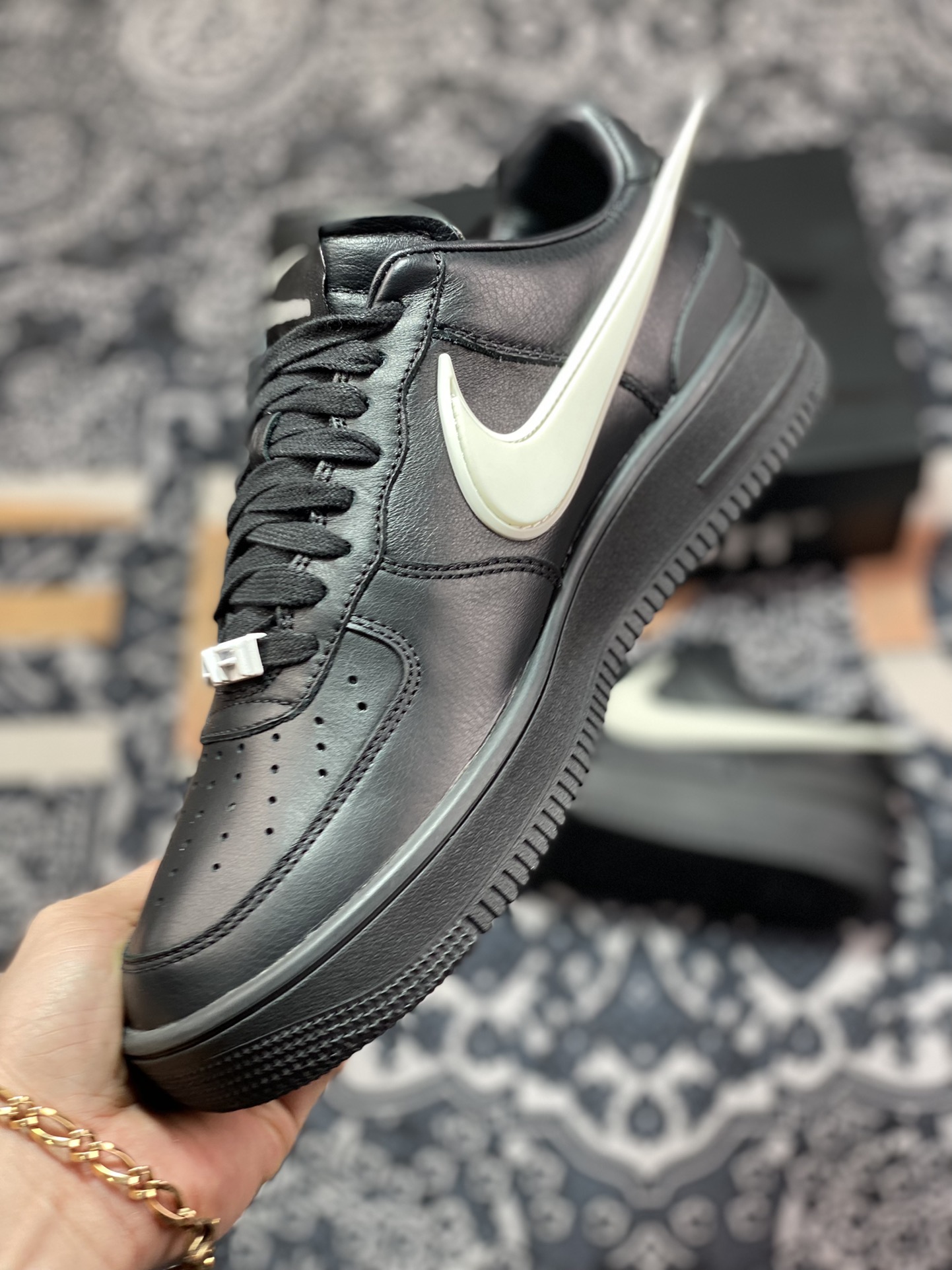 AMBUSH x Nike Air Force 1 Low”Black/White”空军一号板鞋“联名黑白大钩”DV3464-001
