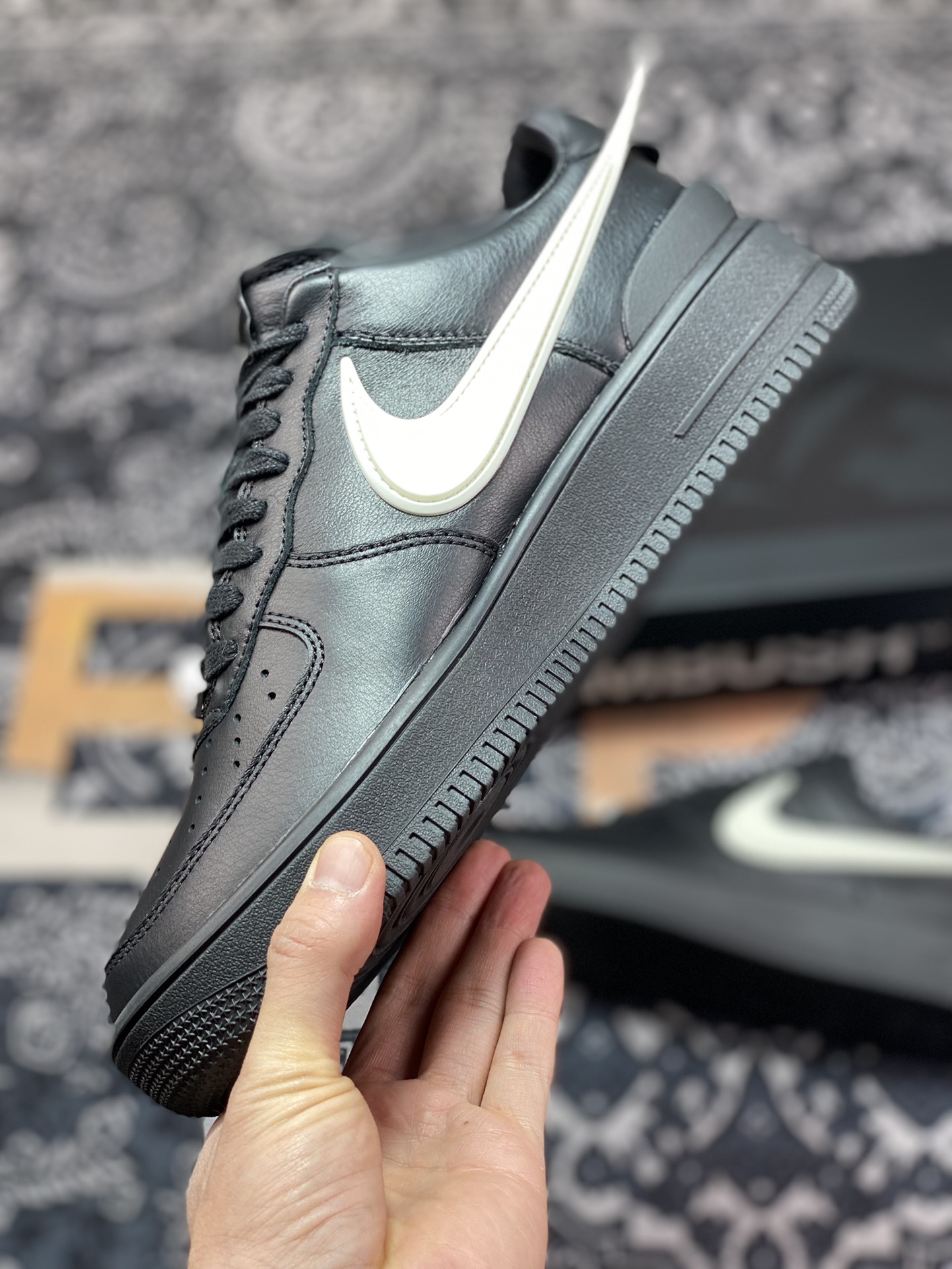 AMBUSH x Nike Air Force 1 Low”Black/White”空军一号板鞋“联名黑白大钩”DV3464-001