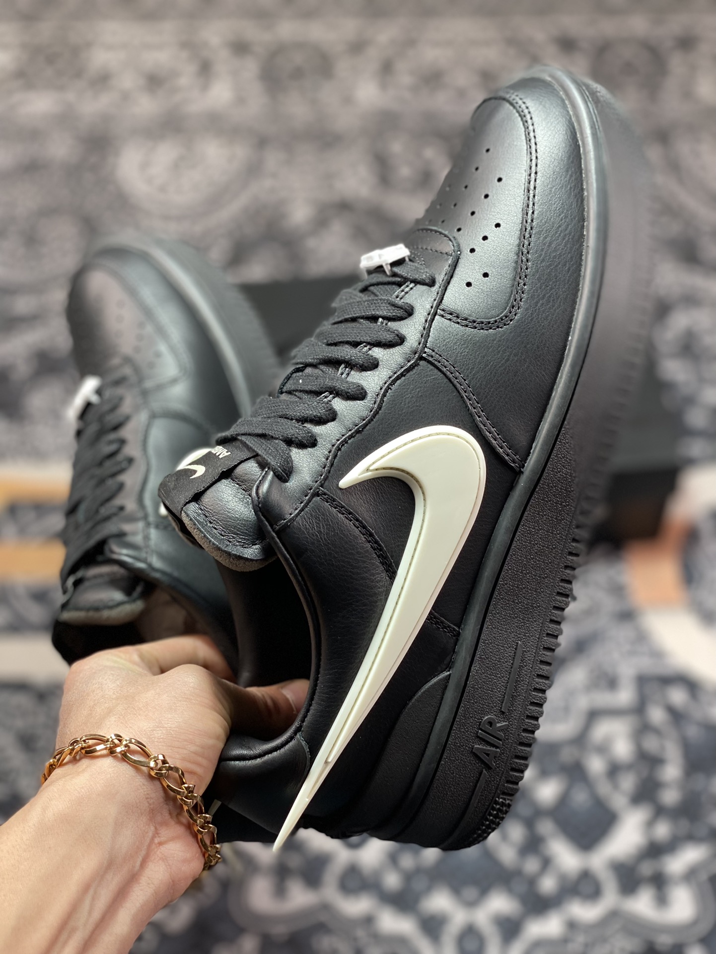 AMBUSH x Nike Air Force 1 Low”Black/White”空军一号板鞋“联名黑白大钩”DV3464-001
