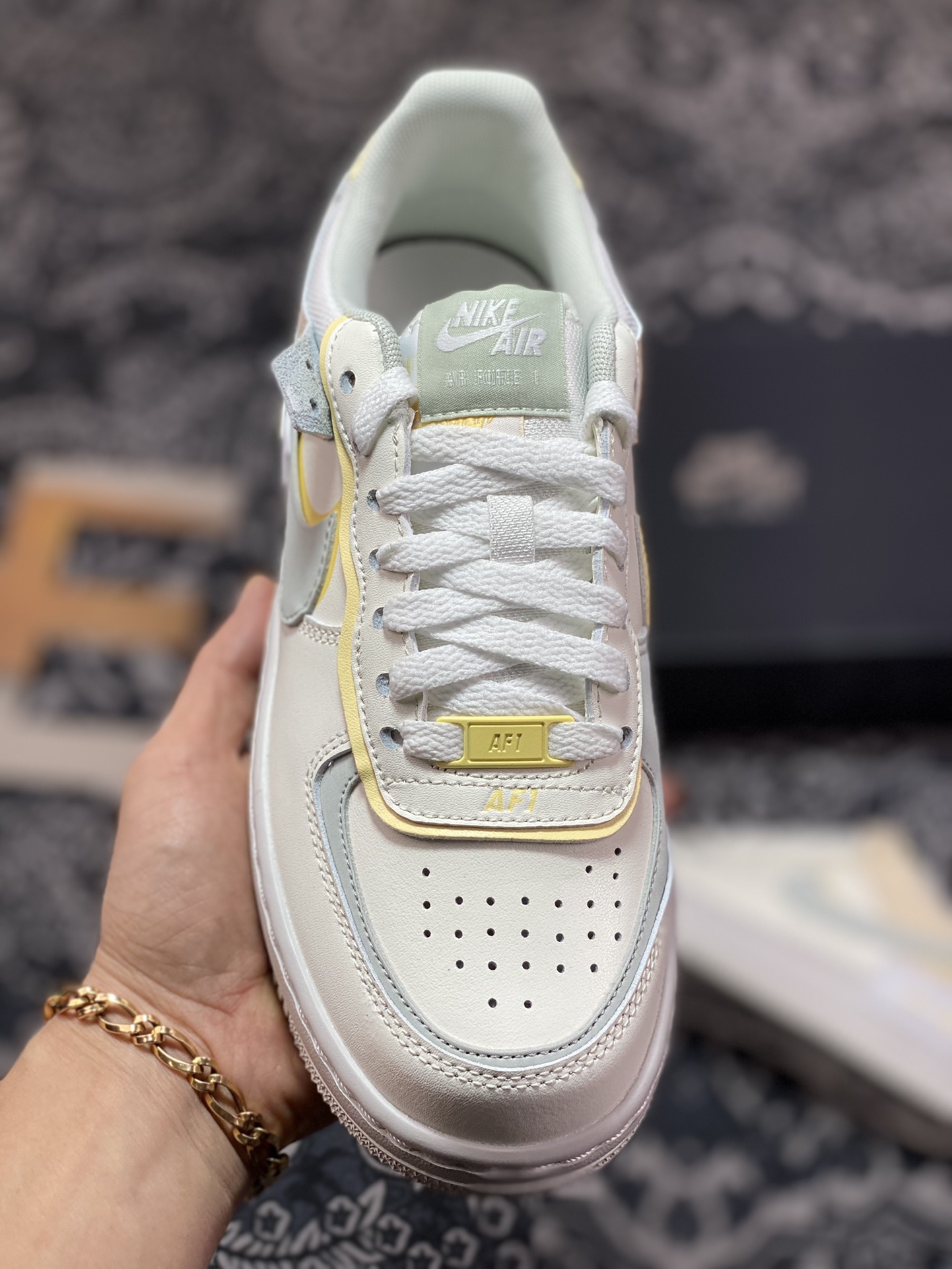 Nike WMNS Air Force 1 Shadow”Citron Tint”空军一号板鞋“米白柠檬黄”DR7883-101
