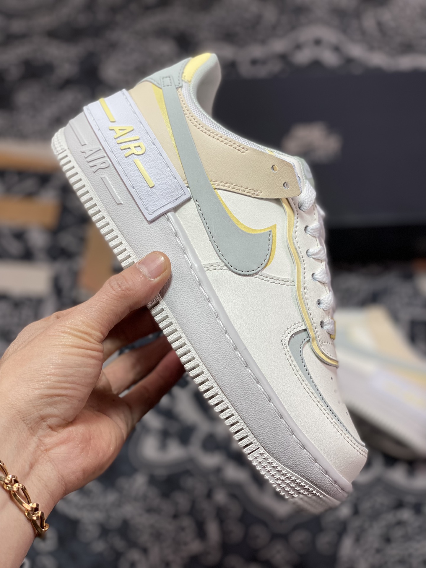 Nike WMNS Air Force 1 Shadow”Citron Tint”空军一号板鞋“米白柠檬黄”DR7883-101