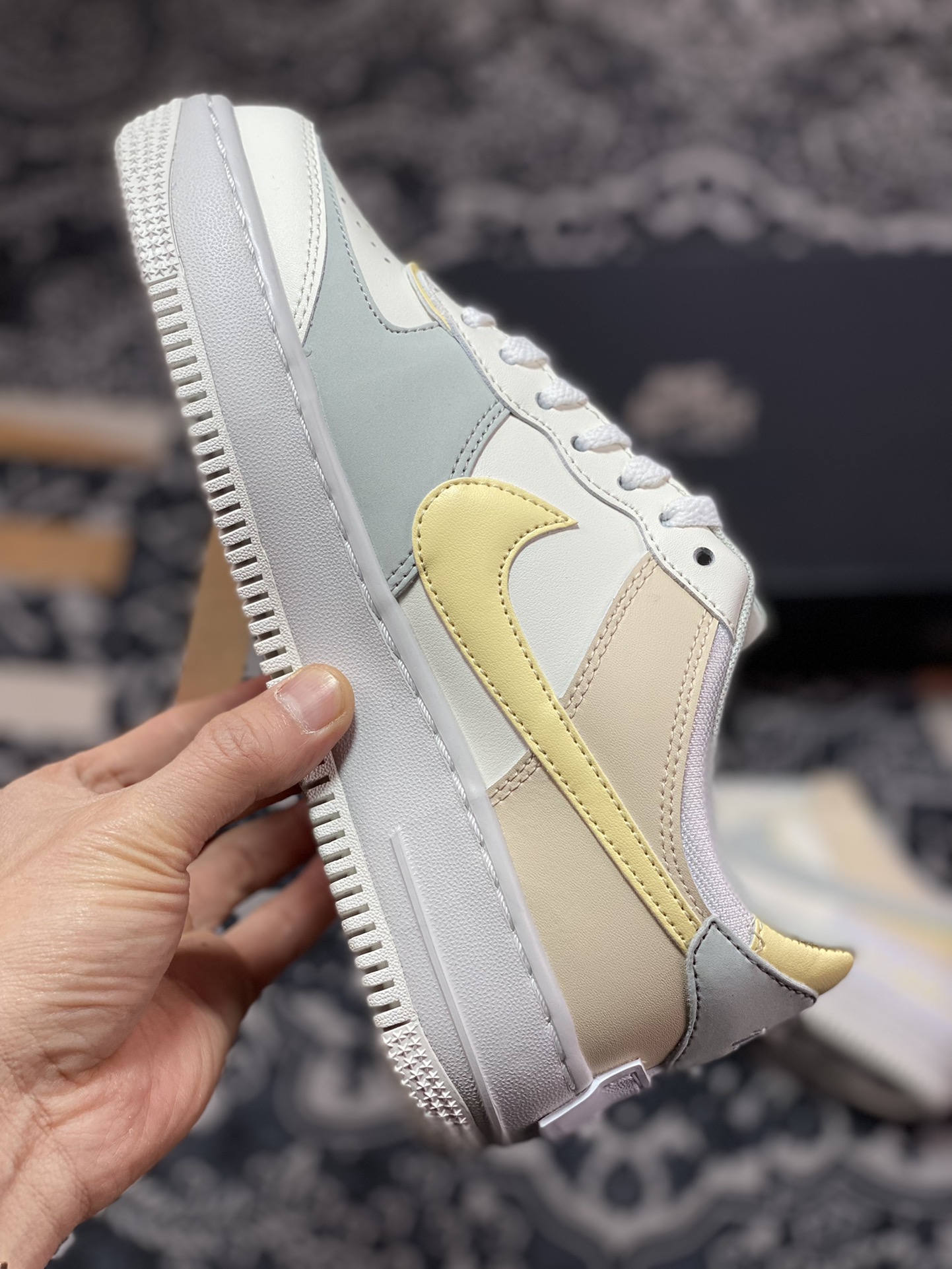 Nike WMNS Air Force 1 Shadow”Citron Tint”空军一号板鞋“米白柠檬黄”DR7883-101