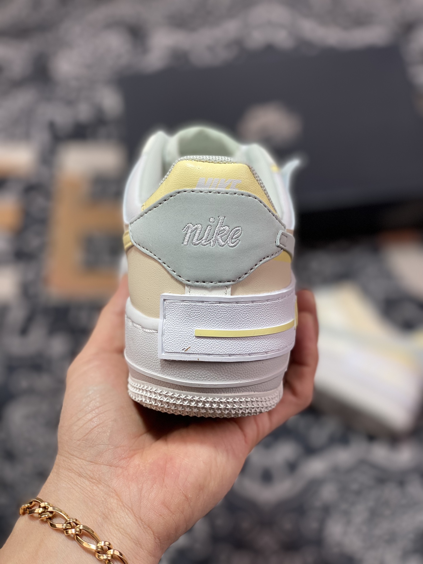 Nike WMNS Air Force 1 Shadow”Citron Tint”空军一号板鞋“米白柠檬黄”DR7883-101