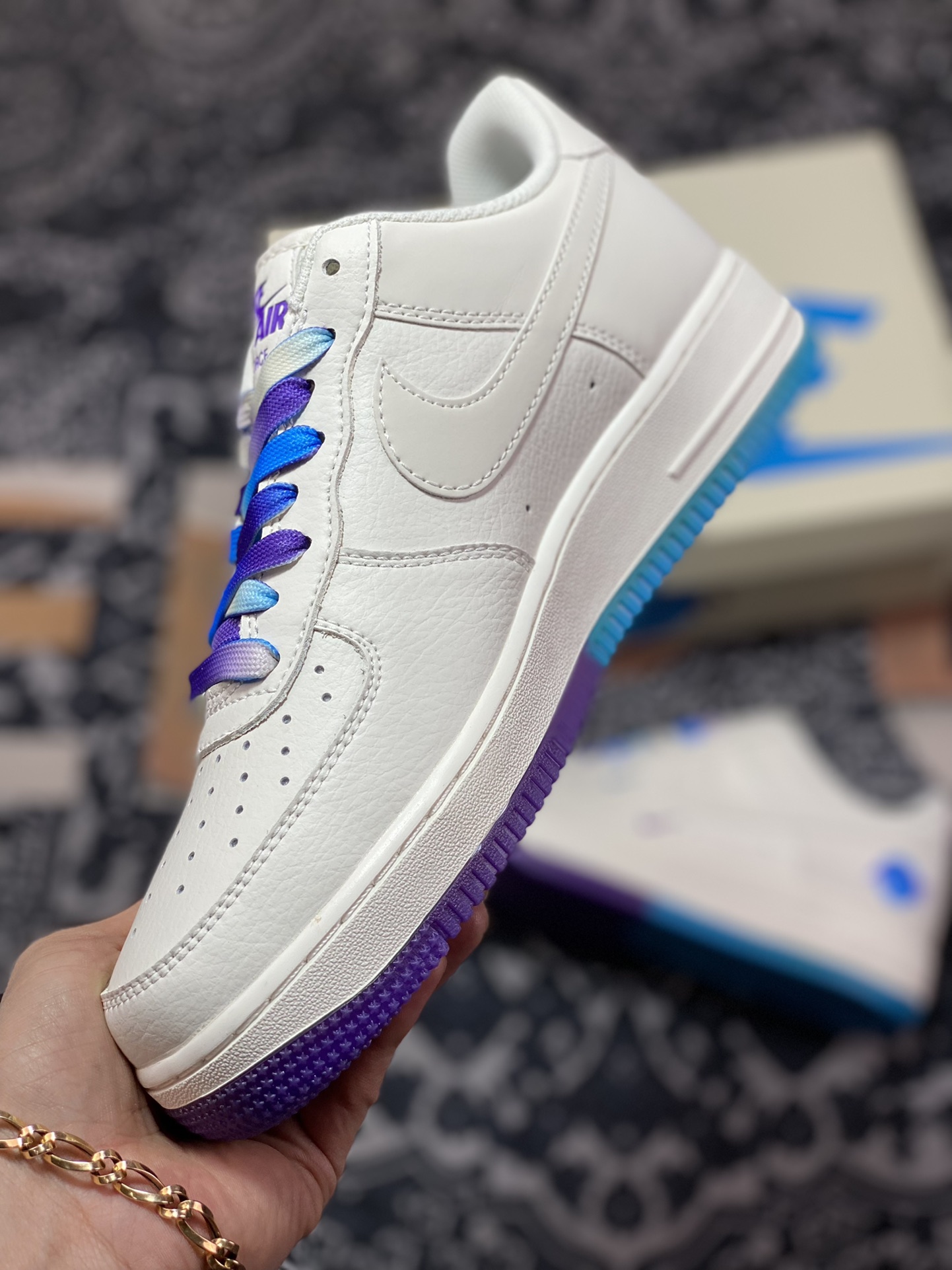Nike Air Force 1’07 Low QS”Sail/Purple/Blue/Lakers”空军一号LA9696-023