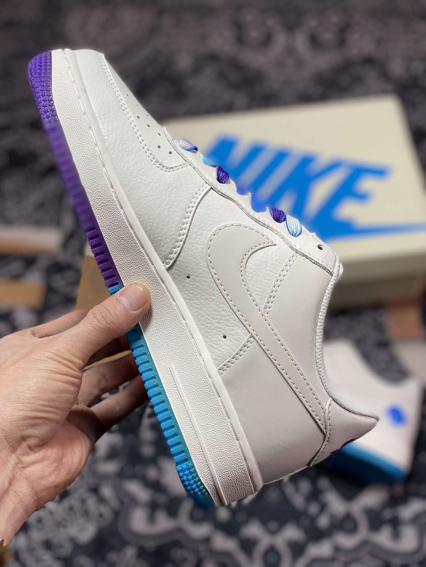 Nike Air Force 1’07 Low QS”Sail/Purple/Blue/Lakers”空军一号LA9696-023