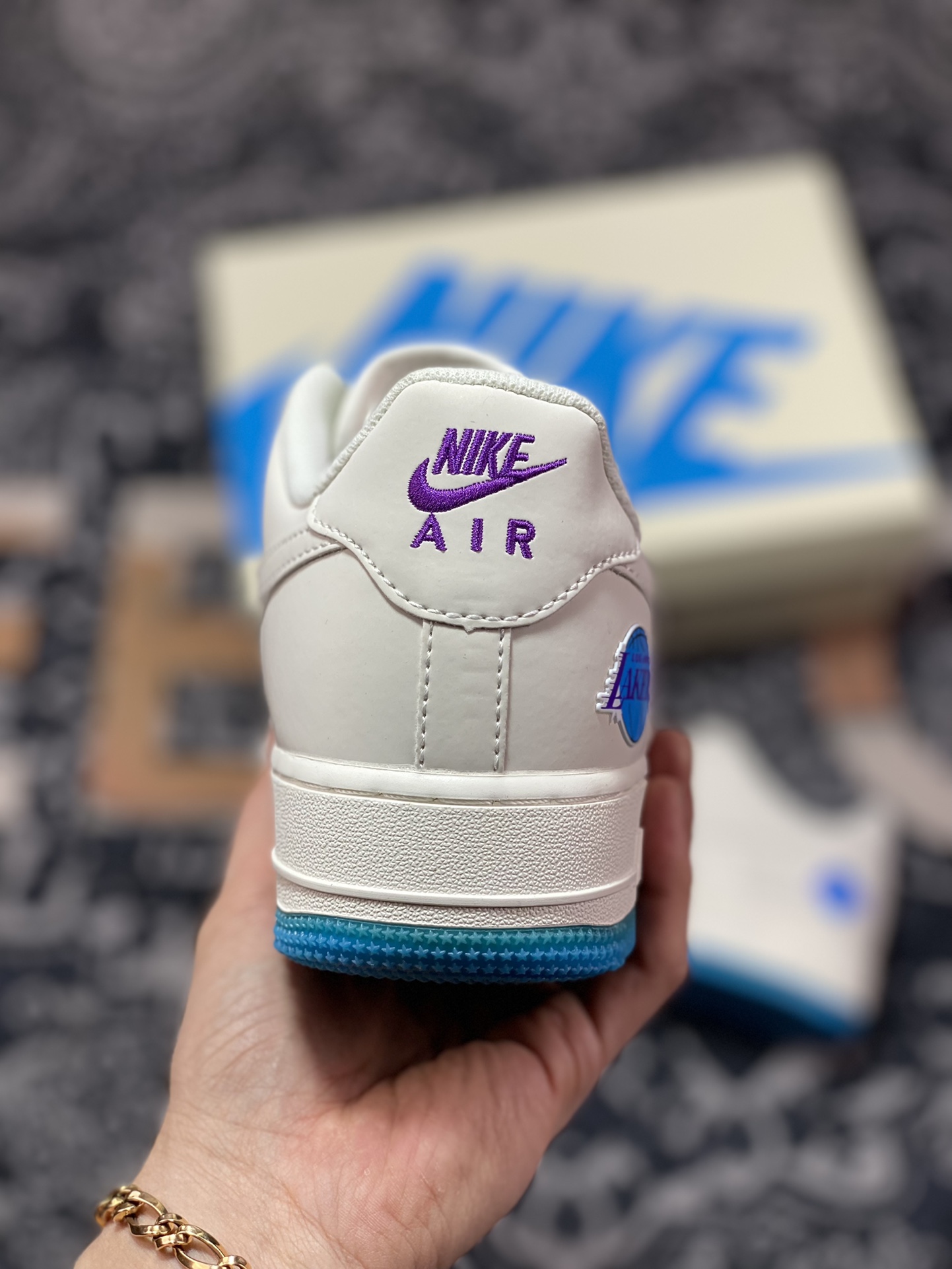 Nike Air Force 1’07 Low QS”Sail/Purple/Blue/Lakers”空军一号LA9696-023