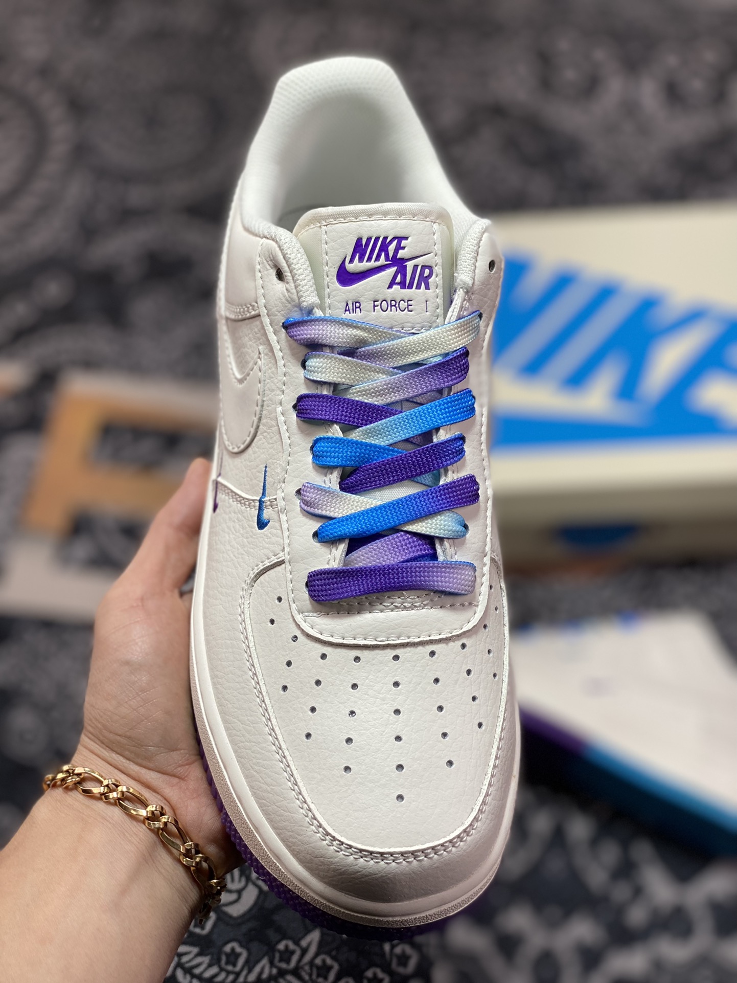 Nike Air Force 1’07 Low QS”Sail/Purple/Blue/Lakers”空军一号LA9696-023