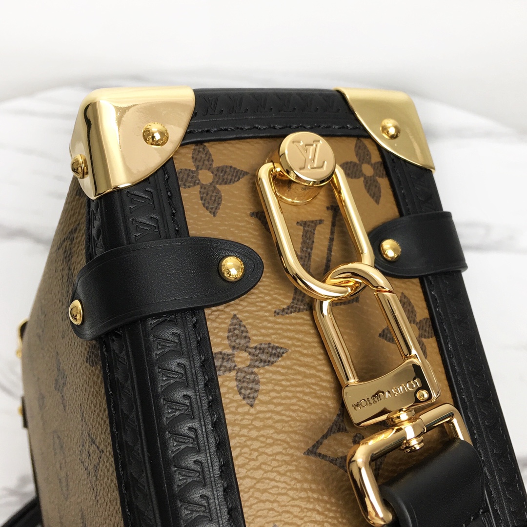 Louis Vuitton Side Trunk Small Handbag Monogram Canvas Leather, 21 x 14 x 6 cm 8 i1677462562 4837 6