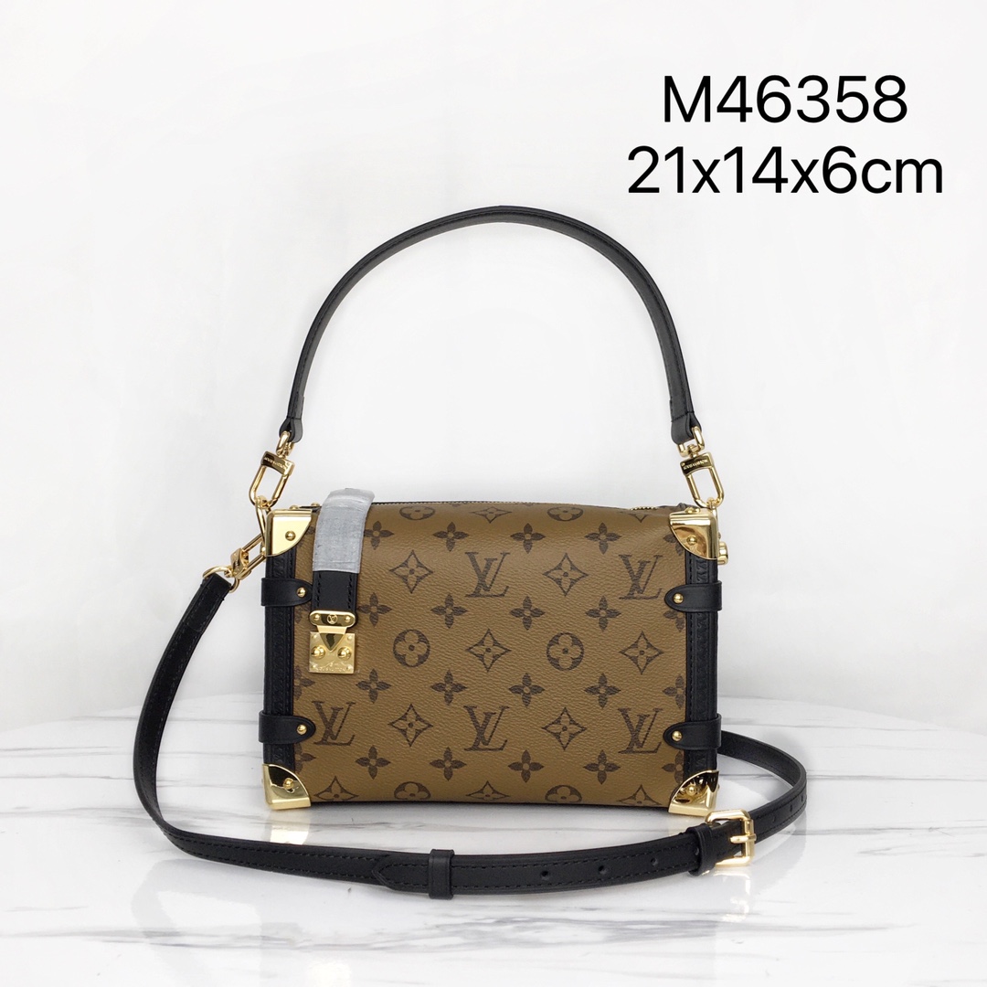 Louis Vuitton Side Trunk Small Handbag Monogram Canvas Leather, 21 x 14 x 6 cm 2 i1677462562 8960 0
