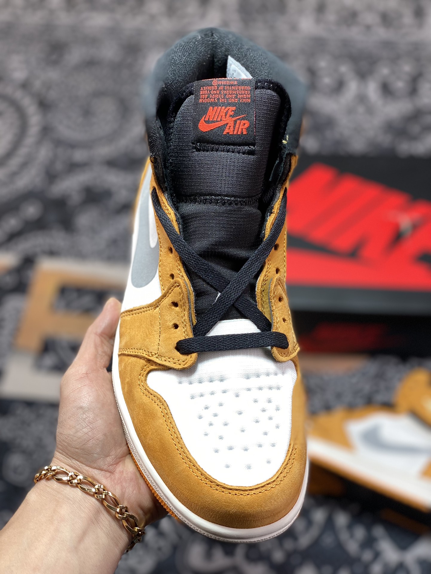 原厂级别 Air Jordan 1 3M反光 防水 黑白黄 DB2889-700