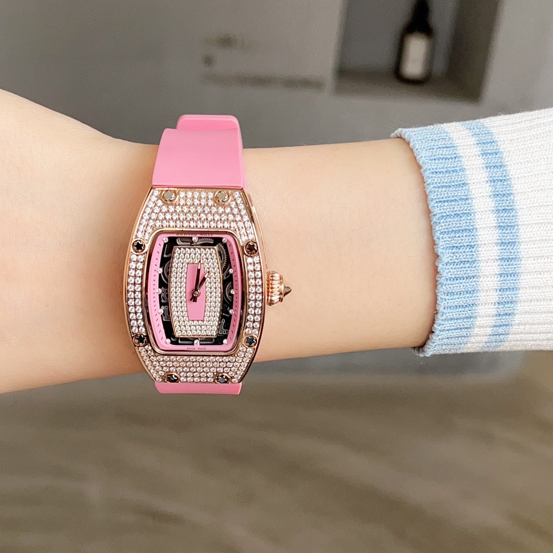 Luxurious Women’s Richard Mille RRM 007 Diamond Crusher Wristwatch - 图片 9