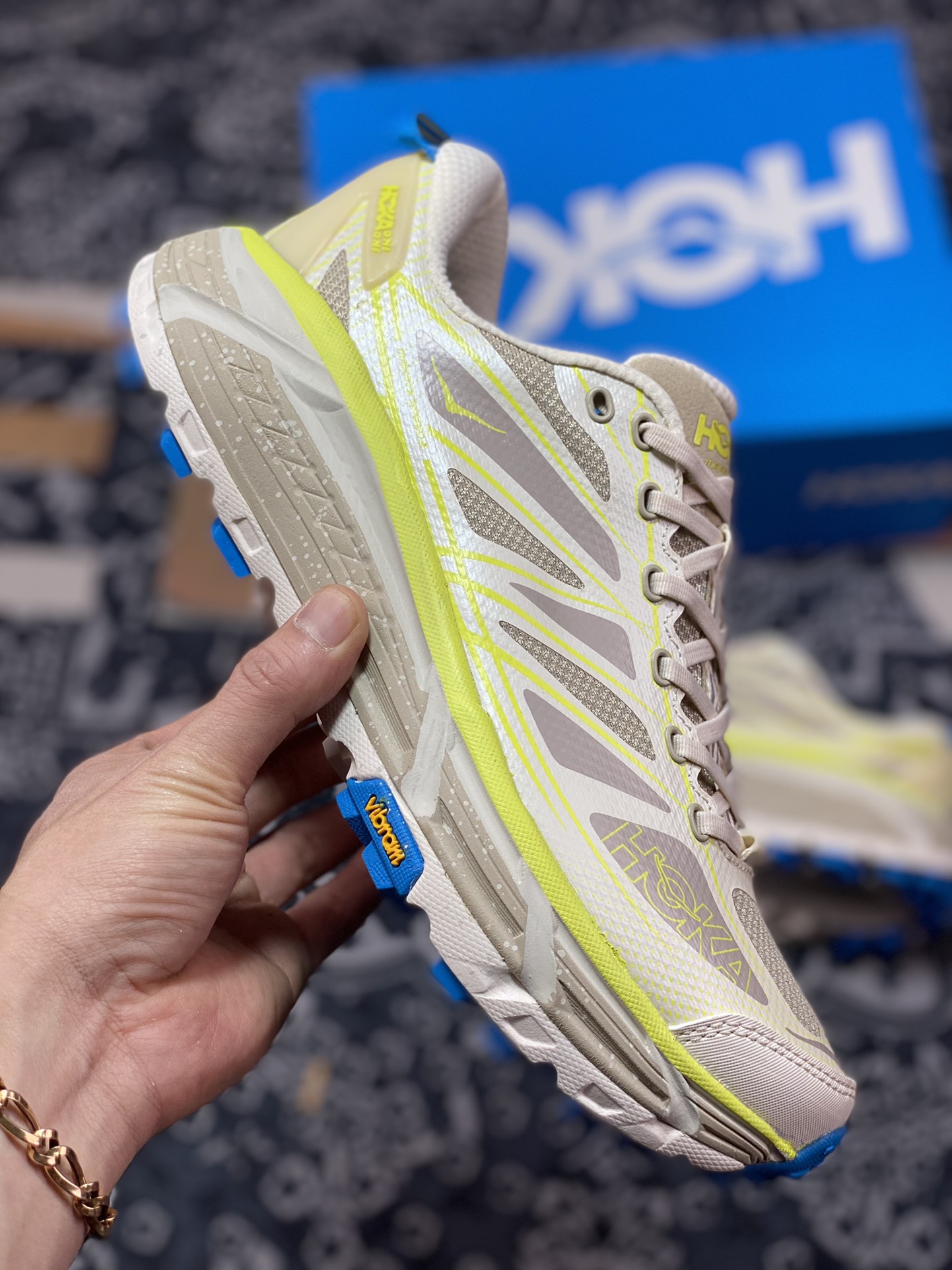 HokaHOKA ONE ONE Mafate Speed ??2 Low Mafate 2 generation series low-top jogging shoes ”Alpine light gray khaki” 112685/EOTN