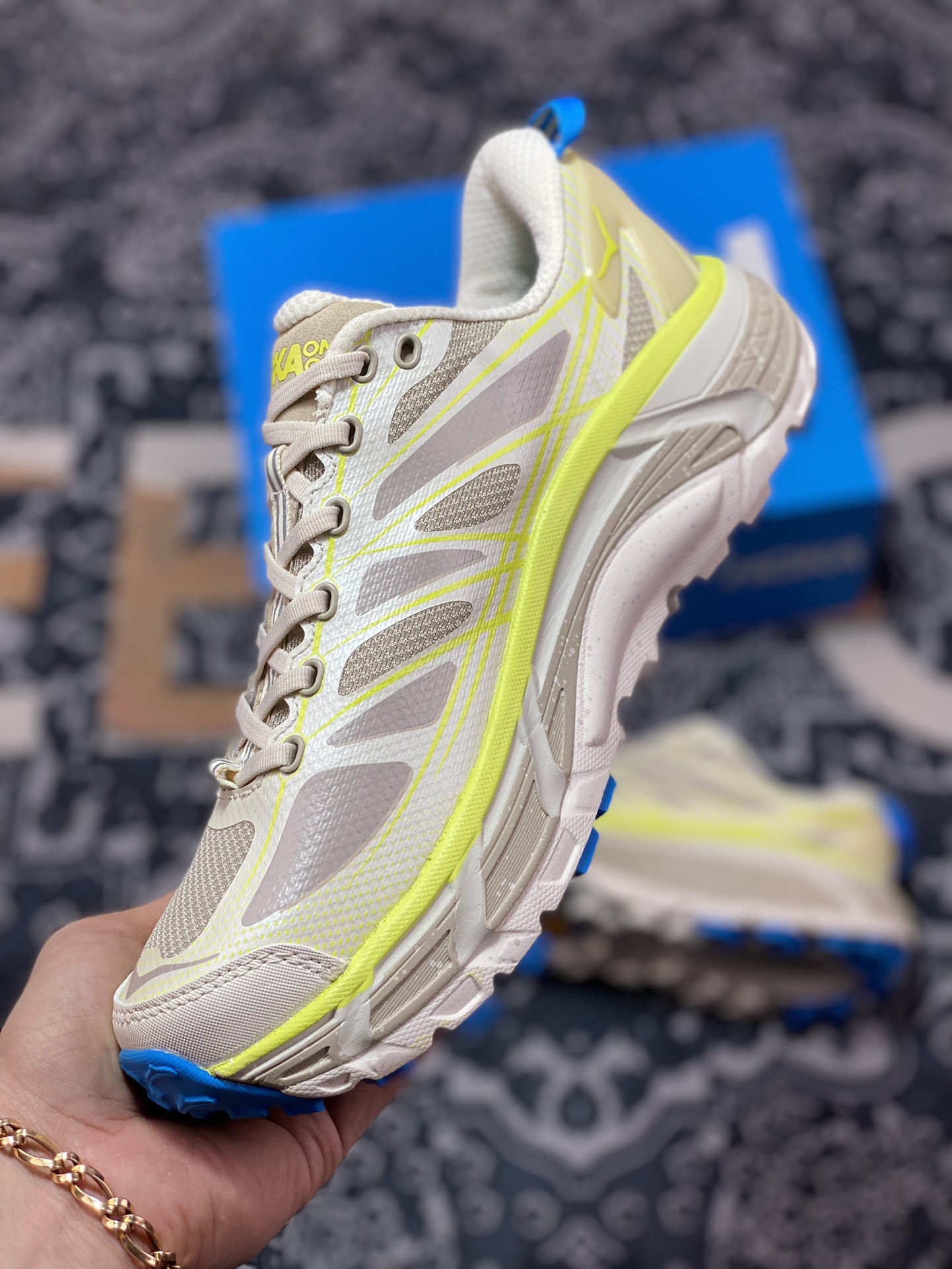 HokaHOKA ONE ONE Mafate Speed ??2 Low Mafate 2 generation series low-top jogging shoes ”Alpine light gray khaki” 112685/EOTN