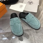 Replica 1:1 High Quality
 Hermes Shoes Half Slippers Sheepskin TPU Summer Collection