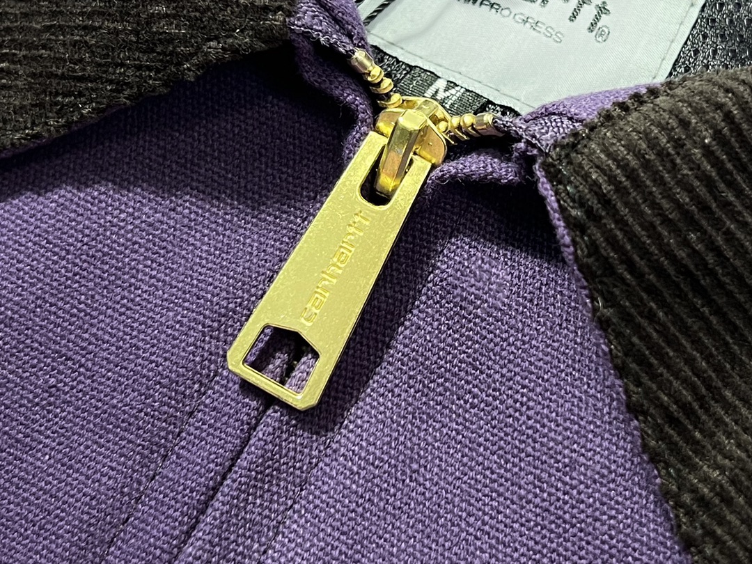Carhartt KB05# Detroit Jacket: Purple Detail, Classic Design, Durable Duck Canvas, Various Sizes. - 图片 5