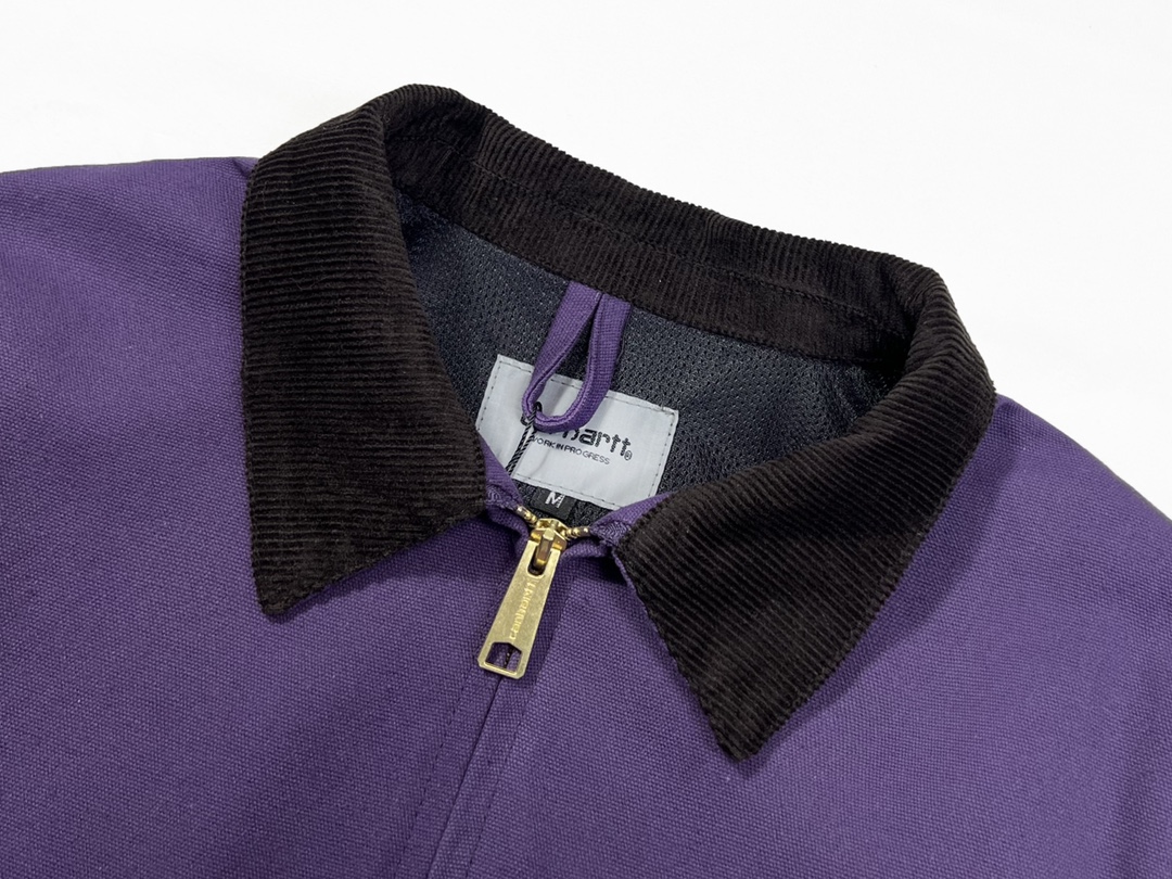 Carhartt KB05# Detroit Jacket: Purple Detail, Classic Design, Durable Duck Canvas, Various Sizes. - 图片 4