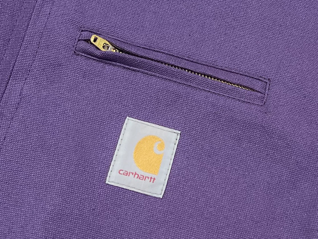 Carhartt KB05# Detroit Jacket: Purple Detail, Classic Design, Durable Duck Canvas, Various Sizes. - 图片 6