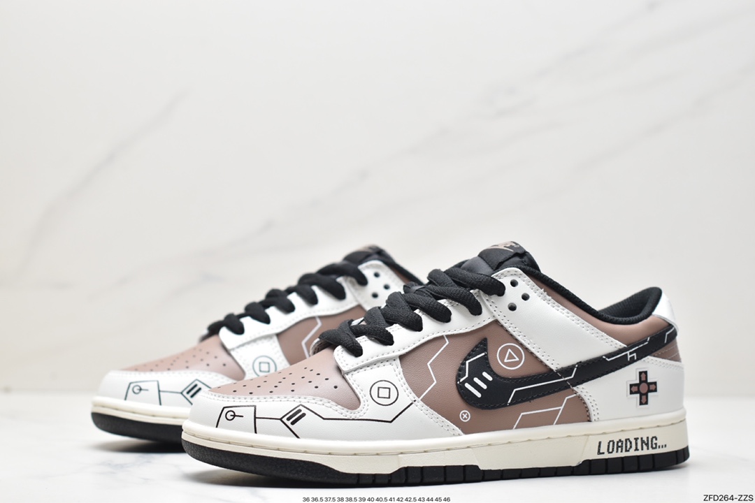 280 官方爆款定制 Nike SB Dunk Low PS5主题 咖啡色 低帮休闲板鞋 PS2363-002