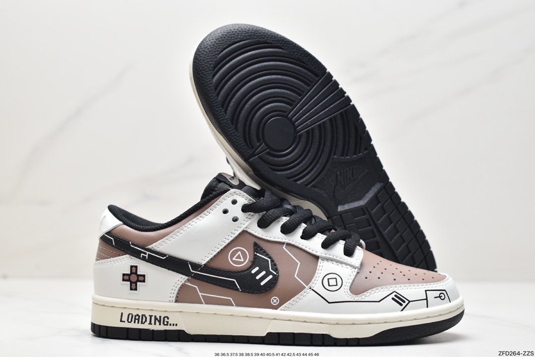 280 官方爆款定制 Nike SB Dunk Low PS5主题 咖啡色 低帮休闲板鞋 PS2363-002