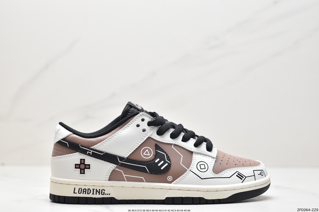 280 官方爆款定制 Nike SB Dunk Low PS5主题 咖啡色 低帮休闲板鞋 PS2363-002