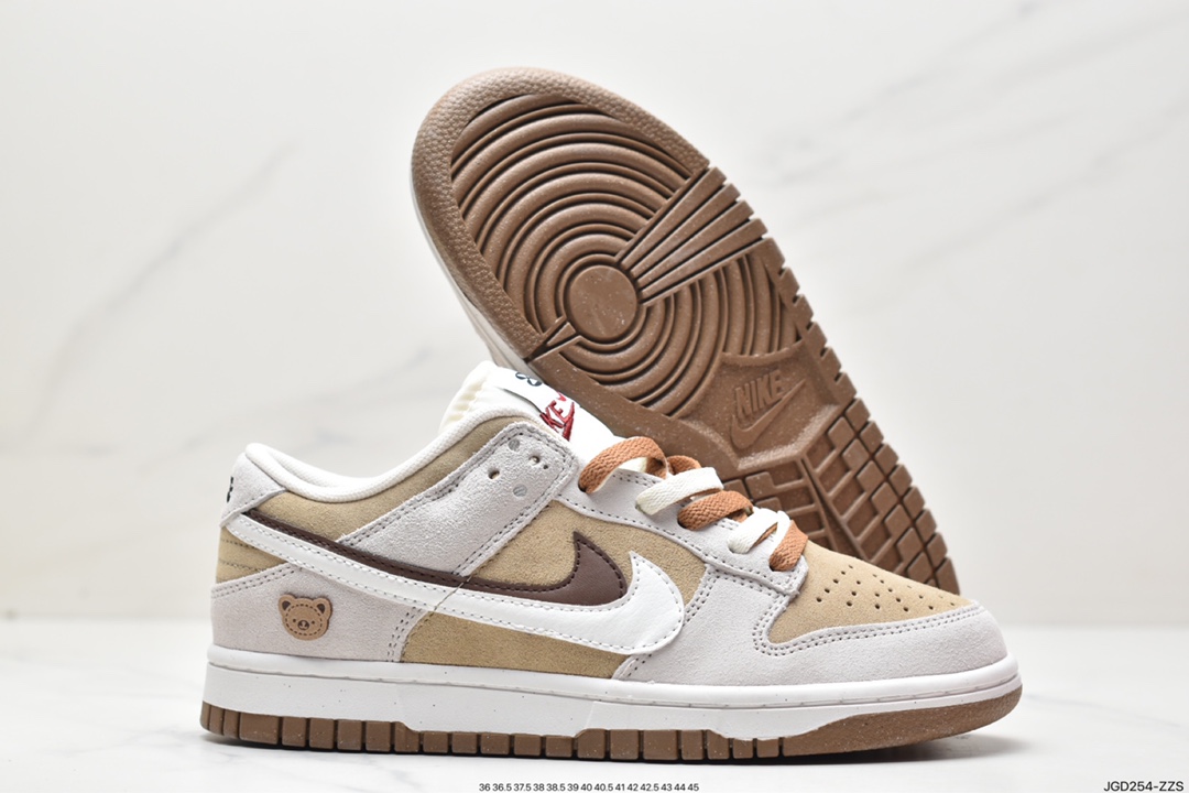 180 SB Dunk Low SE”85 Double Swoosh/Grey/Brown Bear”扣篮系列低帮 DO9457-100