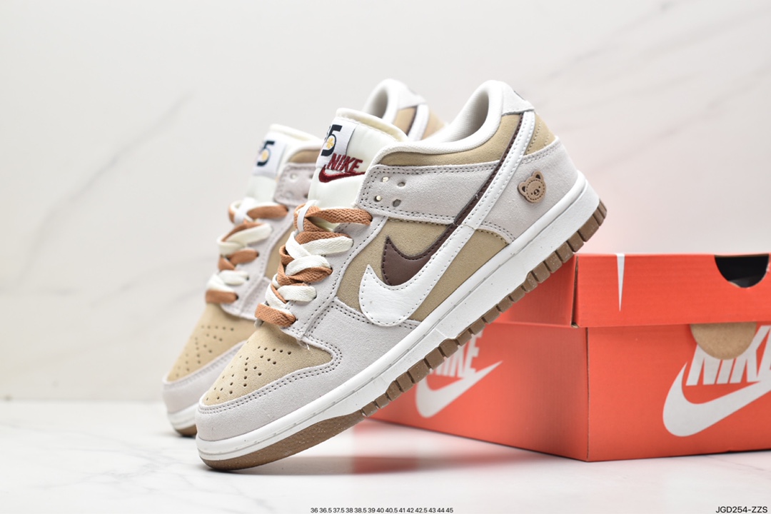 180 SB Dunk Low SE”85 Double Swoosh/Grey/Brown Bear”扣篮系列低帮 DO9457-100